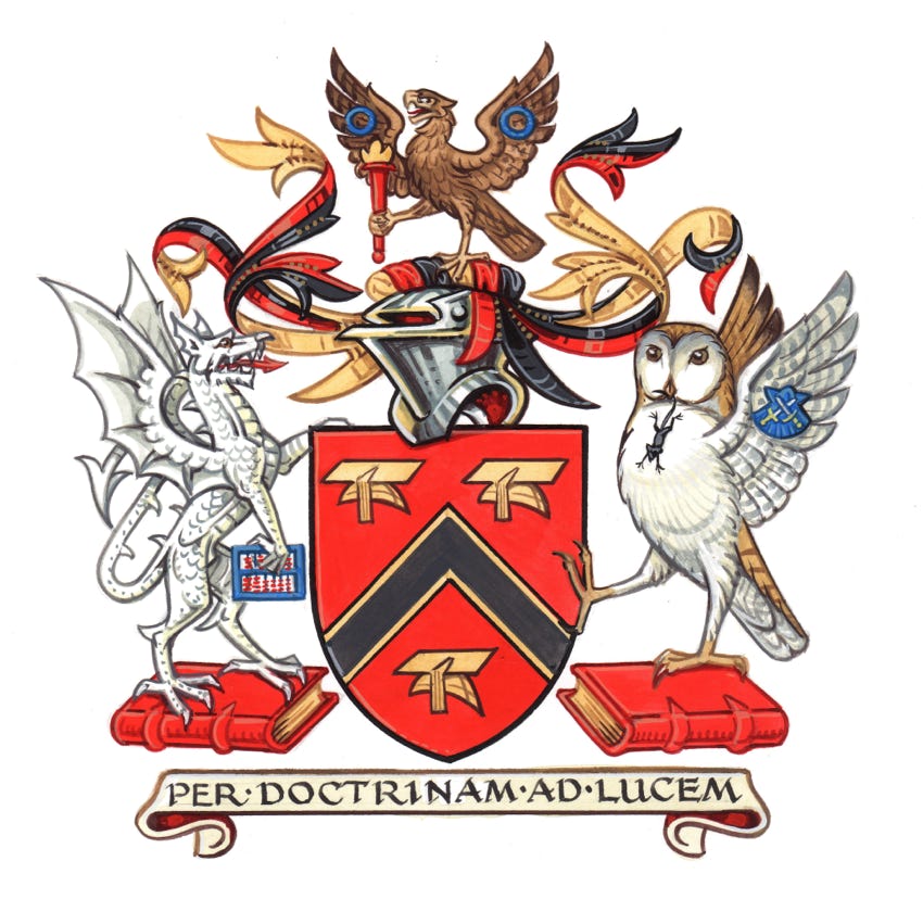 The crest of the Worshipful Company of Educators